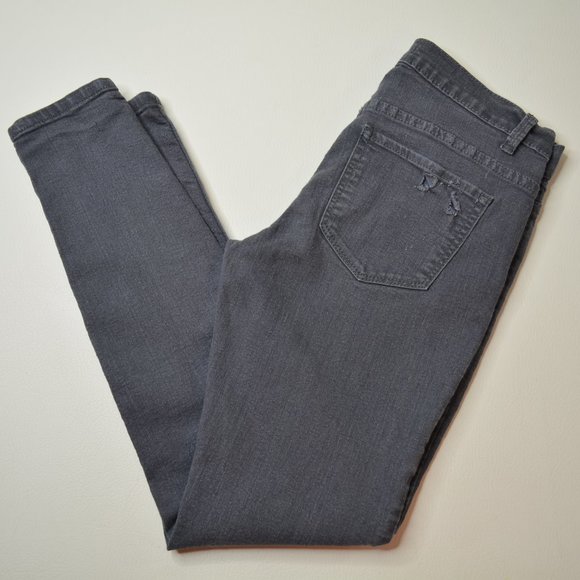 FOREVER 21 Size 27 Womens Dark GRAY SKINNY Leg Jegging STRETCH Low Rise JEANS - Picture 1 of 7